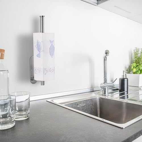 Miniatura 6 de Paper Towel Holder Under Cabinet,Kitchen Wall Mount Stainless Steel Paper Towel Holder, Self-Adhesive or Screw Mount, for Kitchen and