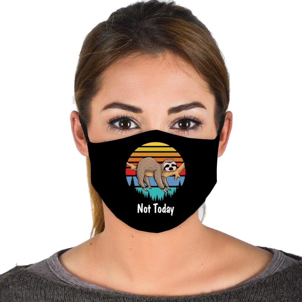 Not TodayThe Sloth Print Throw Face MaskColorful Sloth FA Face Mask