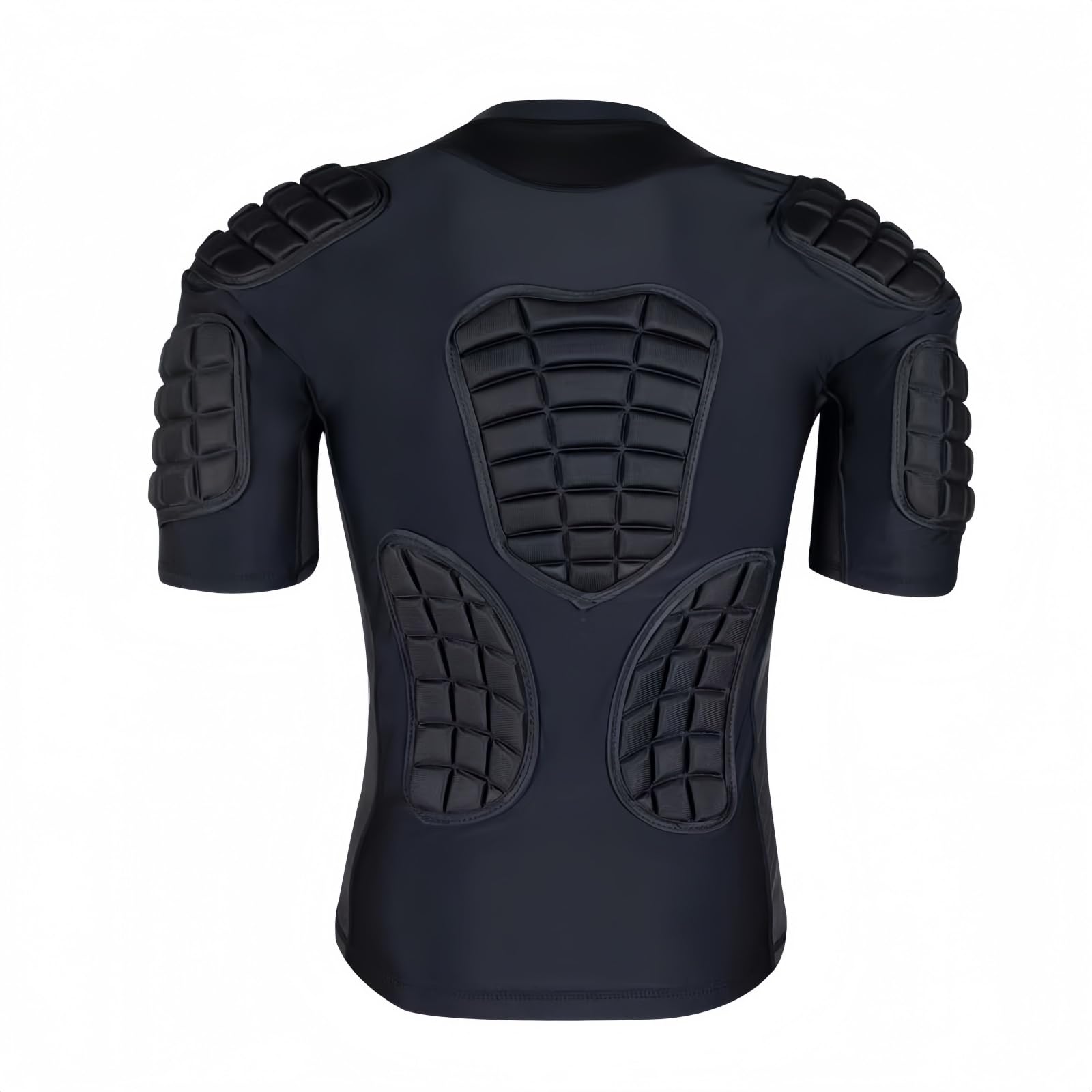 Topeter Herren Gepolstertes Fußballtrikot mit Brust-Rippe, Rücken, Schulterpolster, Aufprallschutz-Shirts für Rugby, Baseball