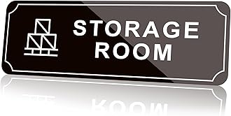 Storage Room Door Sign for Business, Self-Adhesive Durable Modern Storage Room Sticker, UV and Weather Resistant Authorized Personnel Only Signs for Home, Business, Restaurants, Private Area