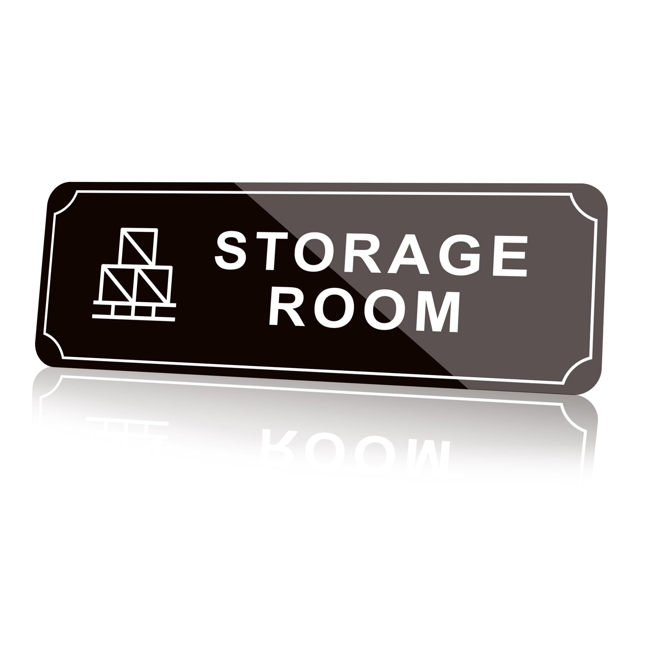 Storage Room Door Sign for Business, Self-Adhesive Durable Modern Storage Room Sticker, UV and Weather Resistant Authorized Personnel Only Signs for Home, Business, Restaurants, Private Area