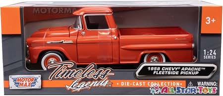 Amazon.com: 1958 Chevrolet Apache Fleetside Pickup Orange 1/24 by