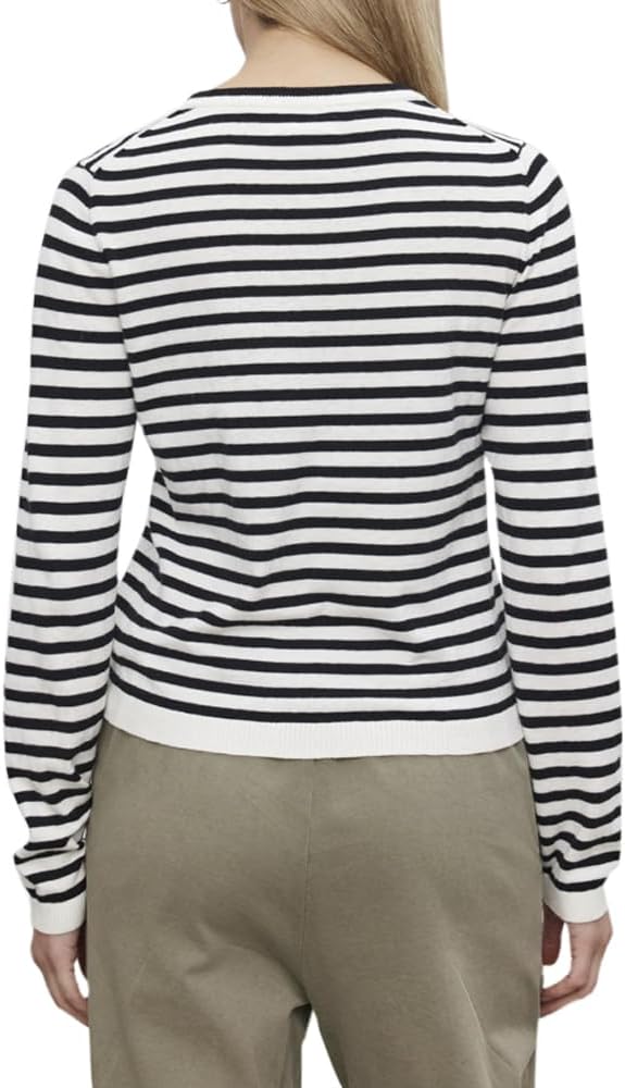 VELVET BY GRAHAM & SPENCER Women's Roxy Lux Cotton Cashmere, Milk/Black - Image 3
