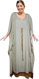 Maxi Kaftan, Maternity Dresses, Recycle Silk Beach Cover XL Multicolor