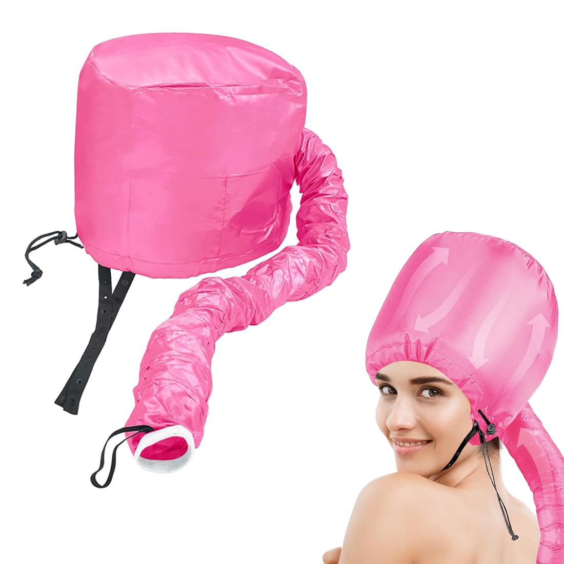 Casco per Asciugatura Capelli, Cuffia per Asciugacapelli Manuali, Regolabile Elastica Cuffia Termica per Capelli, per Asciugatura, Acconciatura, Arricciatura