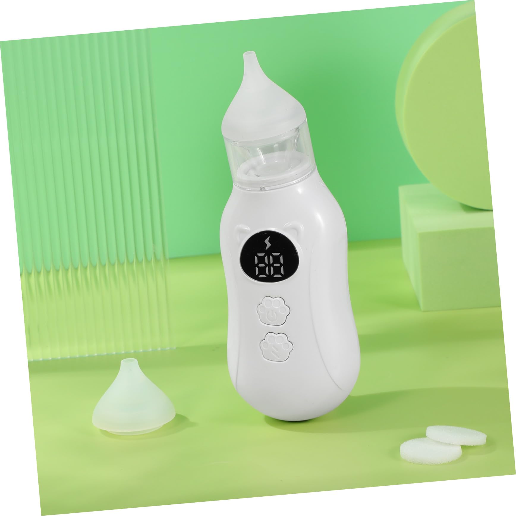 Aspiratore Nasale Elettrico Per Neonati Con Punta in Silicone Flessibile Silenzioso E Ricaricabile Usb Pulizia Delicata Per Bambini Piccoli E Uso Notturno