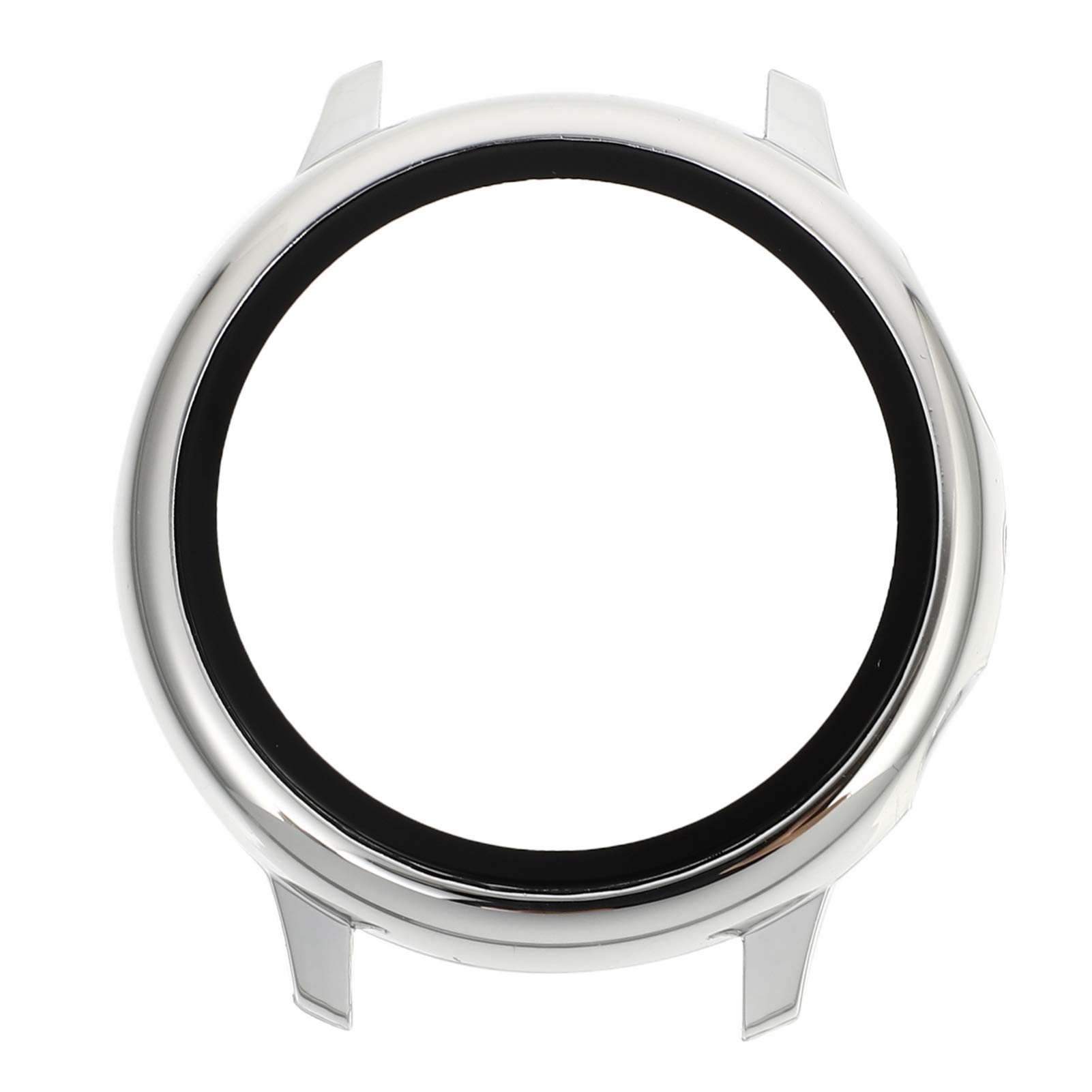 Hemobllo Compatible with alaxy watch active 2 Case Full Coverage TPU Bumper Screen Protector Case Soft Cover Silver