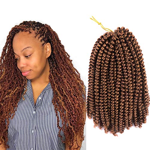 Spring Twist Crochet Hair 3 pack Crochet Hair Curly Passion Twist Hair Extension 8inch 110g/p (30)