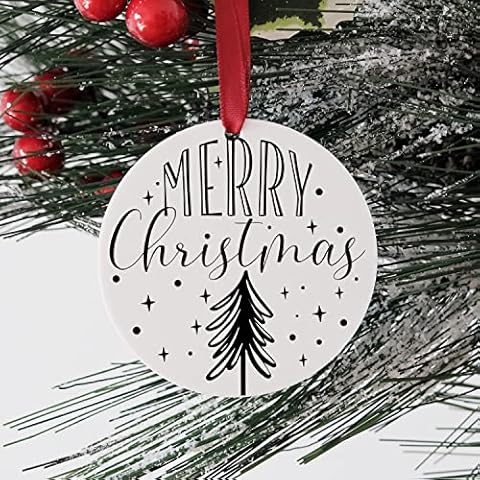 JINMURY White Acrylic Ornament Blanks Cover