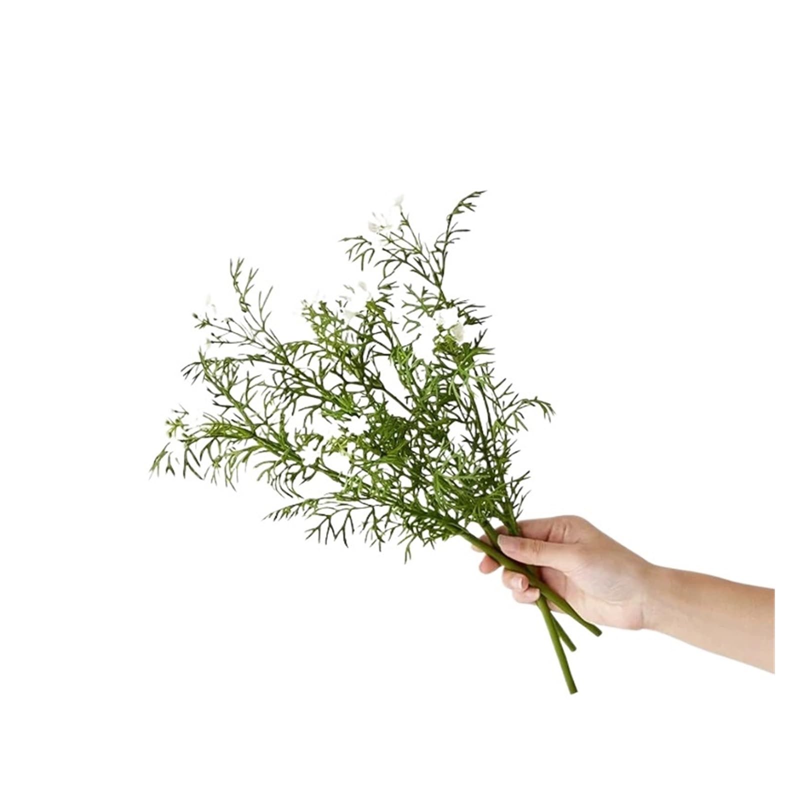Casetlong 3Pcs Artificial Flowerswith For Decoration Home Flower Arrangement White Plastic Flowers(White)