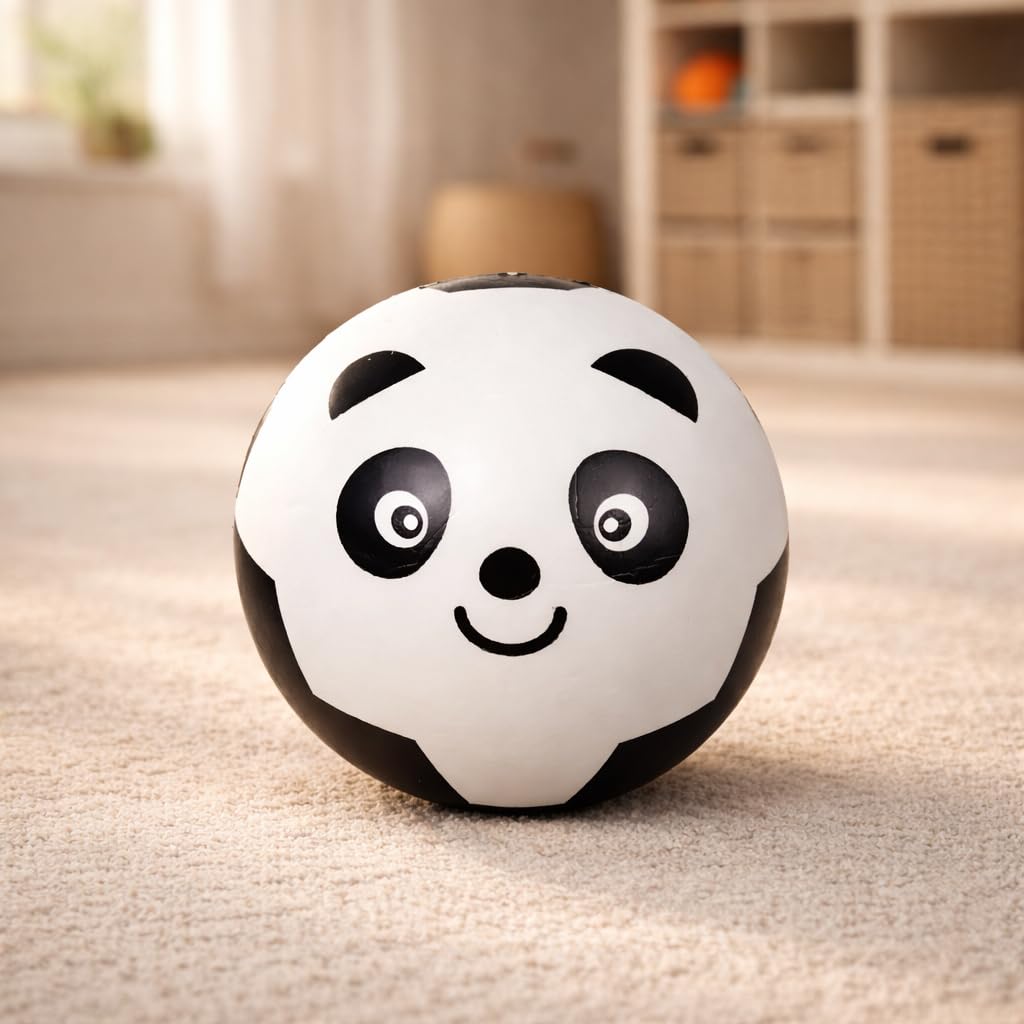 Toyshine 1Pc Panda Print 13cm Soft Foam Ball |Lightweight Playball for Indoor & Outdoor Fun |Recreation & Educational Toy Ball for Kids Boys Girl 3+-image-8