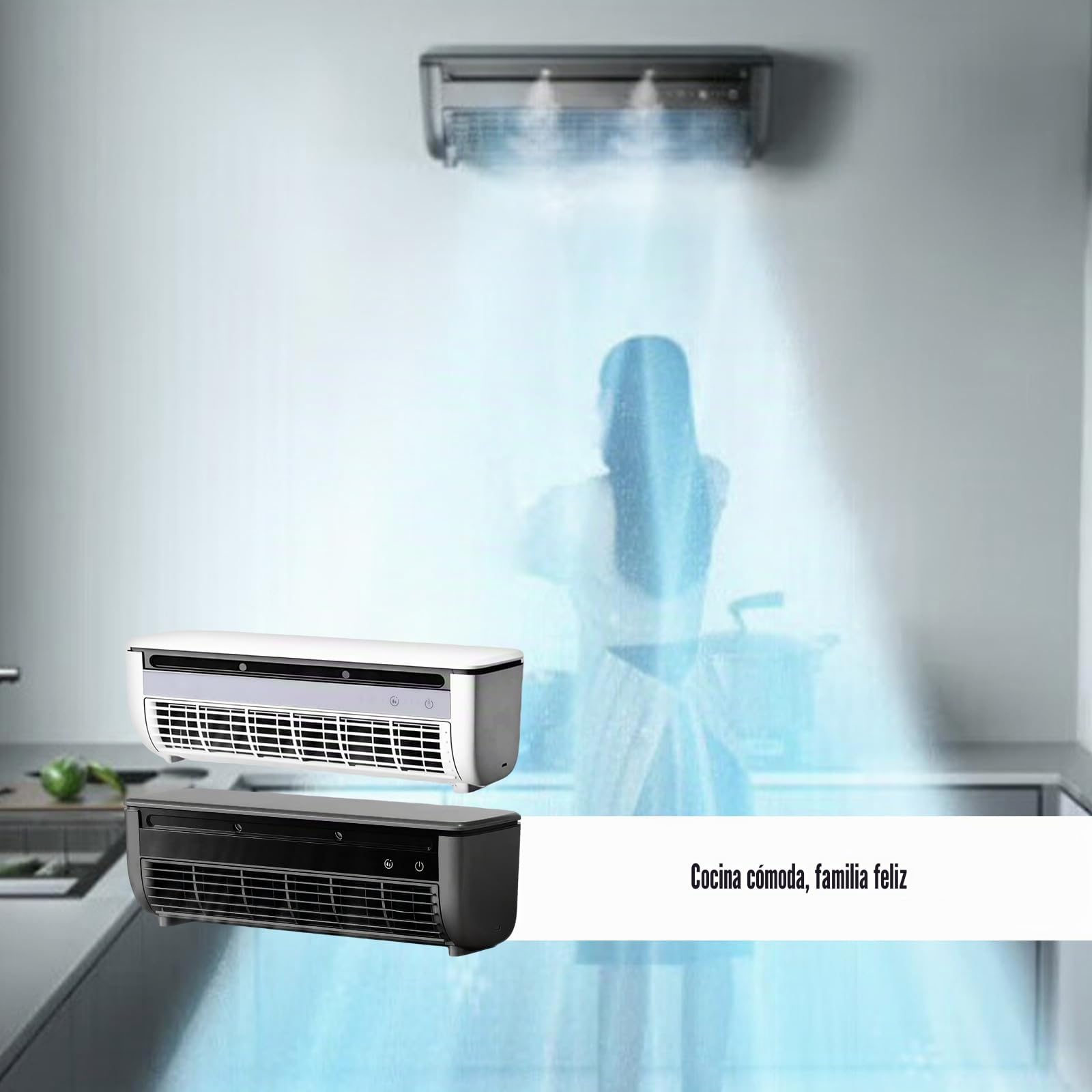 MURYE Ventilador de refrigeración evaporativo, instalación de montaje en pared desmontable, batería de 6000 mAh, funcionamiento silencioso, adecuado para habitaciones pequeñas, ventilador de
