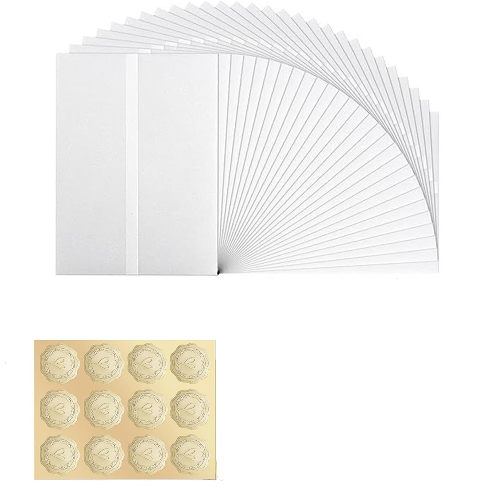 Vellum Jackets for Invitations 48pcs Pre-Folded Vellum Jackets for Invitations, 5x7 Paper for Wedding Translucent Wrap