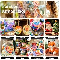 Caliart Acrylic Paint Set of 24 Colors with 12 Brushes — image 5