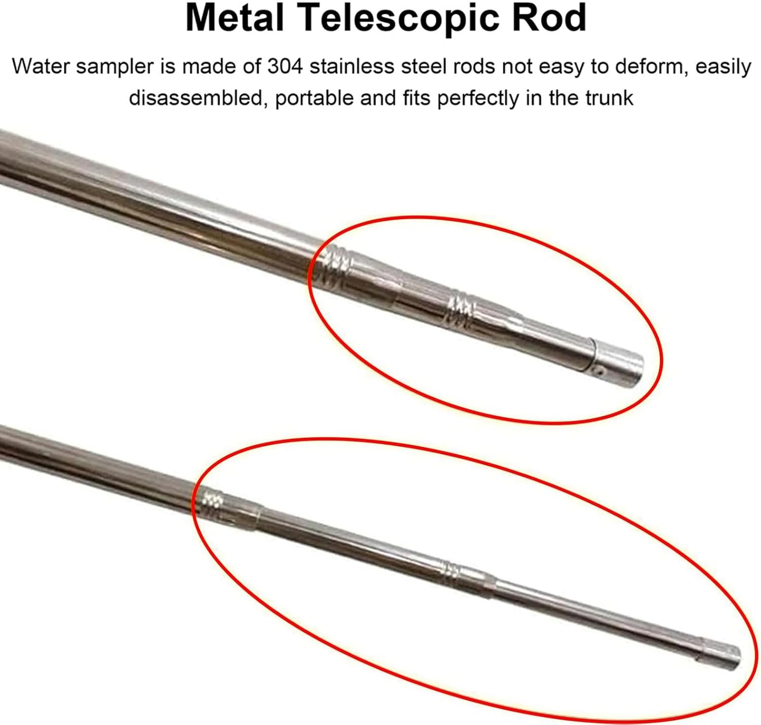 500/1000ml Stainless Steel Pendulum Beaker Sampler Ladle,Water Sampling Dipper System with Telescopic Pole Rod for Water Monitoring Laboratories Food Beverage,500ml,0.86~2m(2.8~6.6ft)