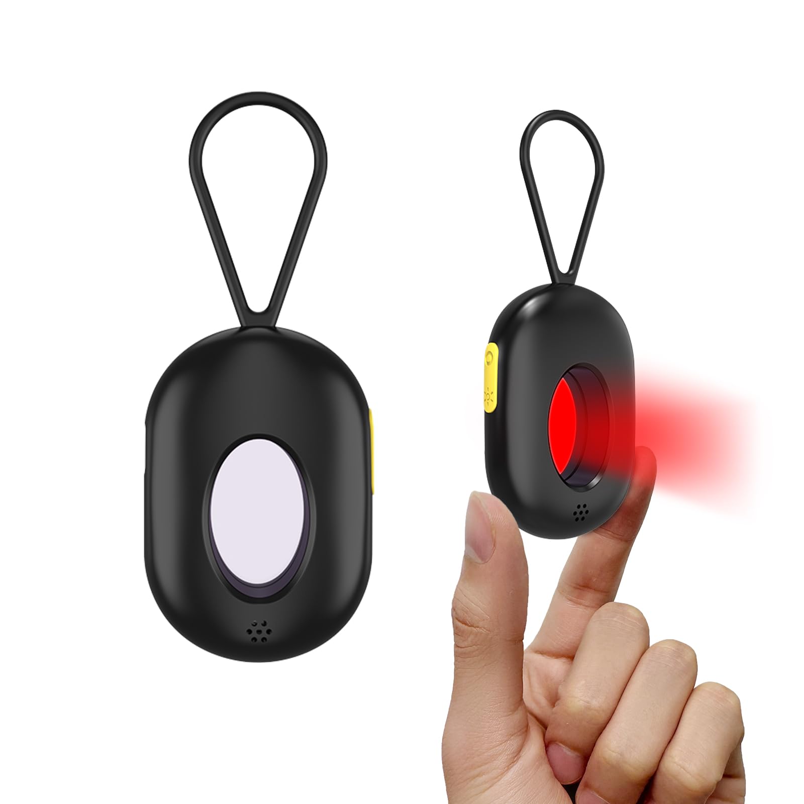 Hidden camera detector anti-spy camera detector and hidden insect detector with vibration alarm and LED flashlight suitable for