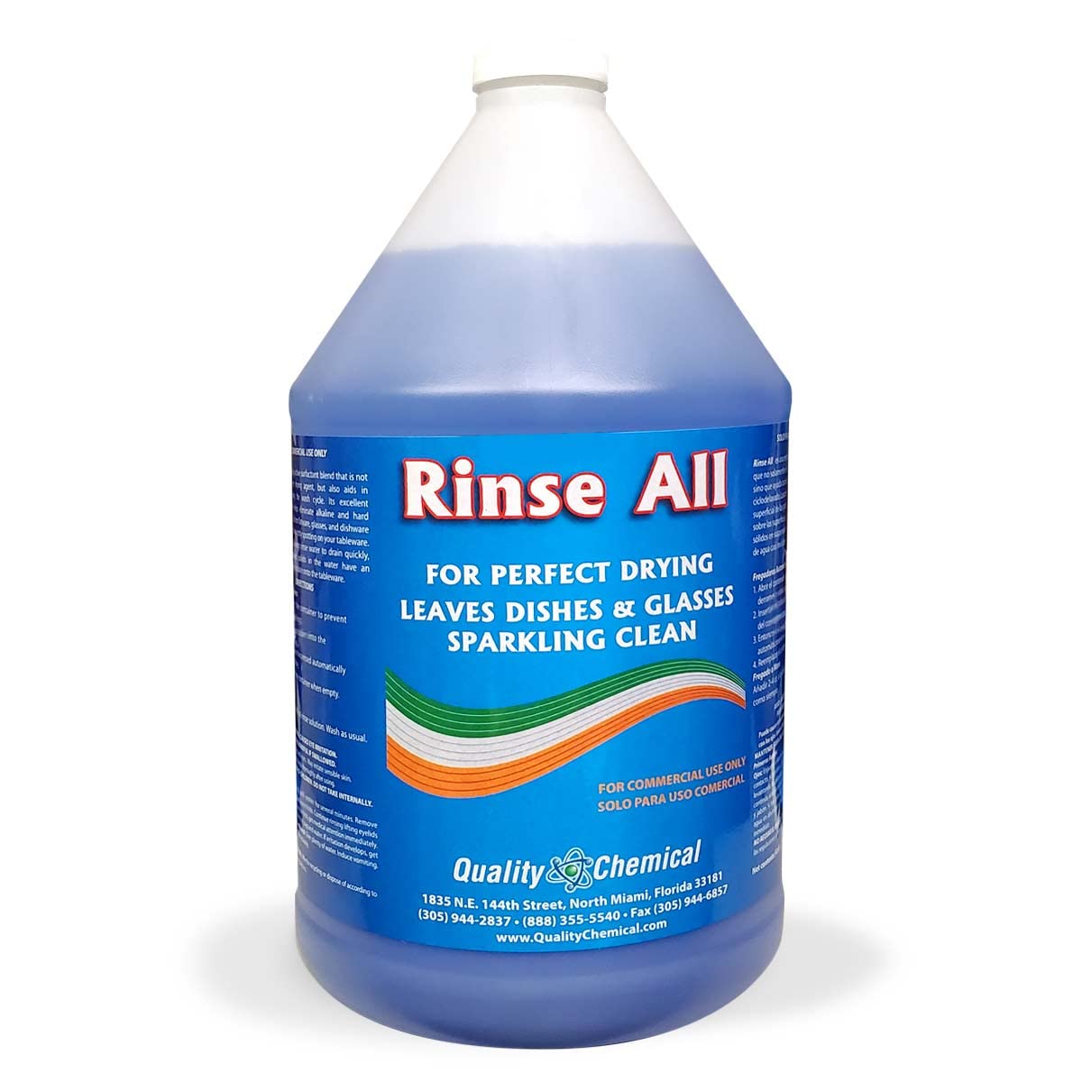 rinse all  commercial industrial grade rinse aid  1 gallon 128 oz