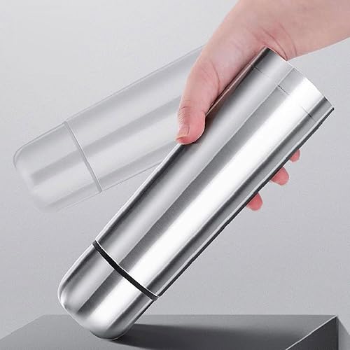 Miniatura 5 de Botella térmica aislada con taza, frasco de café de acero inoxidable para bebidas calientes y frías, botella de agua aislada al vacío, taza de viaje