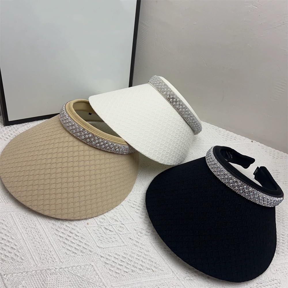 Visera Solar Mujer Gorra de Sol Transpirable con Visera Ancha y Parte Superior Hueca for Mujer para Pesca Correr