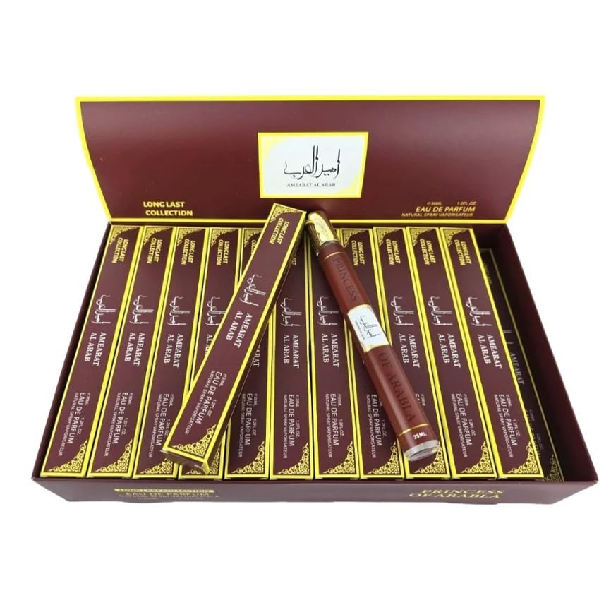 Arabic Perfume Collection 35ml Spray | Yara, Amearat, Qahwa, Khamrah, Amethyst, Sublime Long-Lasting Fragrance for Men & Women (Amearat Red)