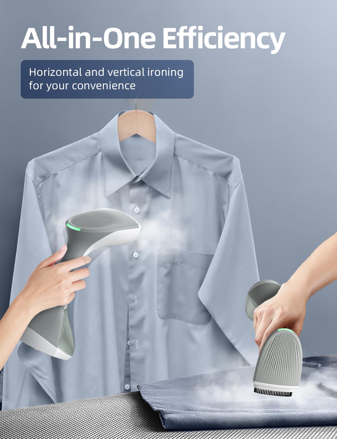 CONOPU Clophethes Steamer Handheld, 1300W Travel Ironof260ml Garem Steamer Clothing; vir Horizontal & Vertical, Stefan Modules