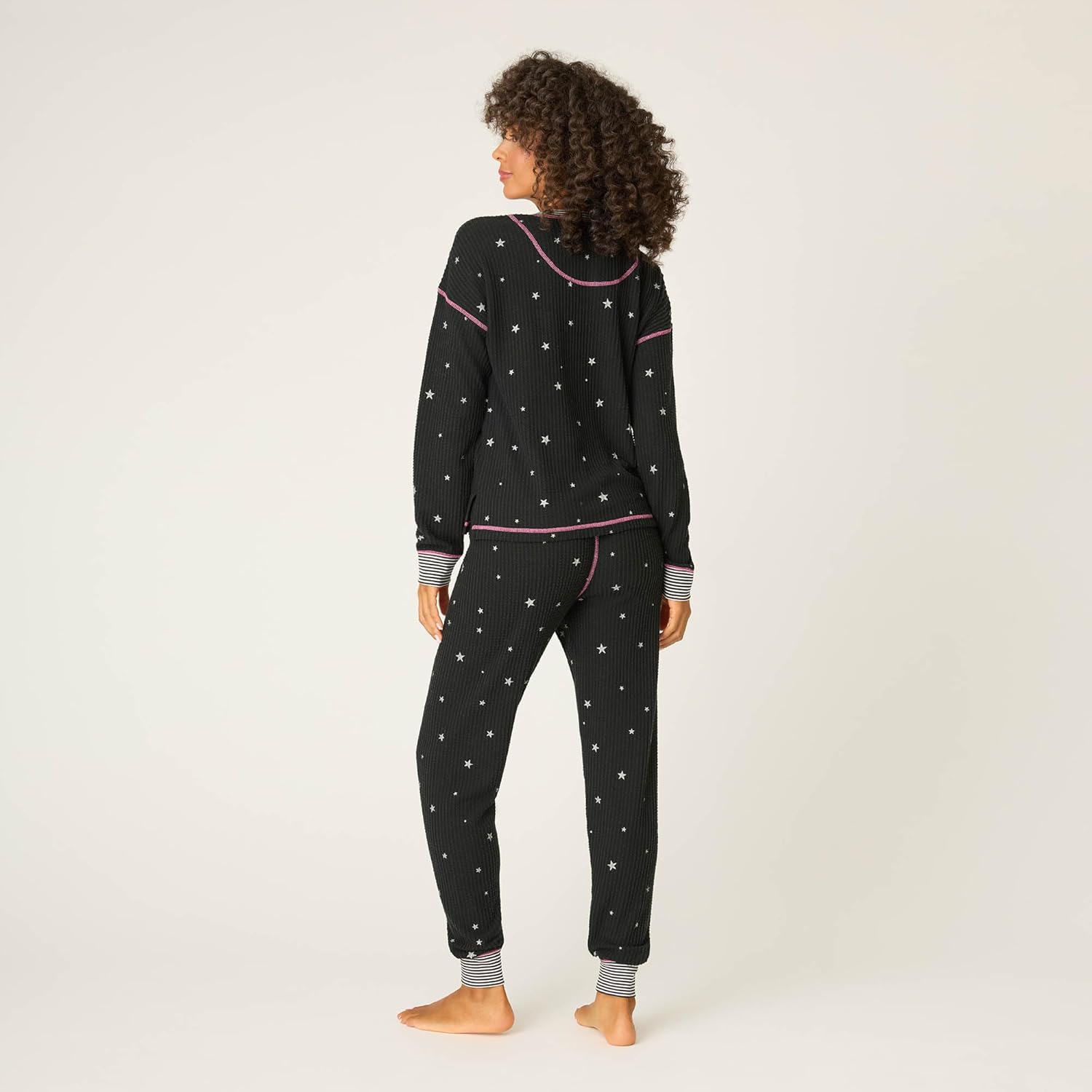 PJ Salvage womens Ski Jammie Classics Thermal Long-sleeve Top and Pajama Pant 2-piece Set - Image 3
