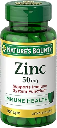 Nature's Bounty Pastillas de zinc de 50 mg, sin sabor, 100 unidades, paquete de 2