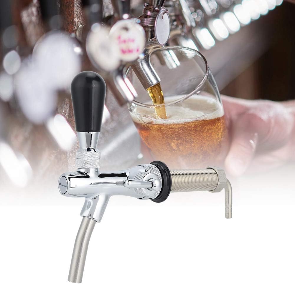 Robinet à Bière à Longue Tige - Filetage G5/8" - Tige De 98.5 Mm En Acier Inoxydable 304 - Pour Fût De Bière Homebrew Ou Bar