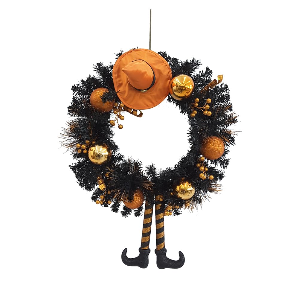 Couronne d'Halloween Kurt Adler pour habiller une grande porte d'entrée