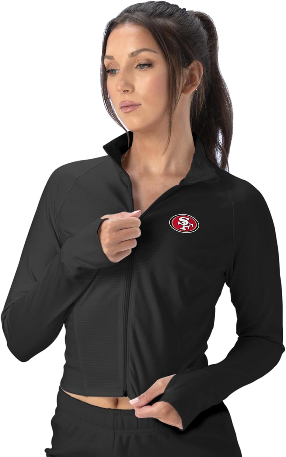 CERTO NFL Girls & Womens Cropped Black Jacket - Image 2