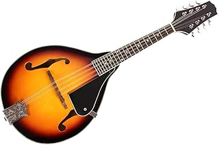 8-String Mandolin,HUIOP 8-String Basswood Sunburst Mandolin Musical Instrument with Rosewood Adjustable Bridge,Basswood Mandolin