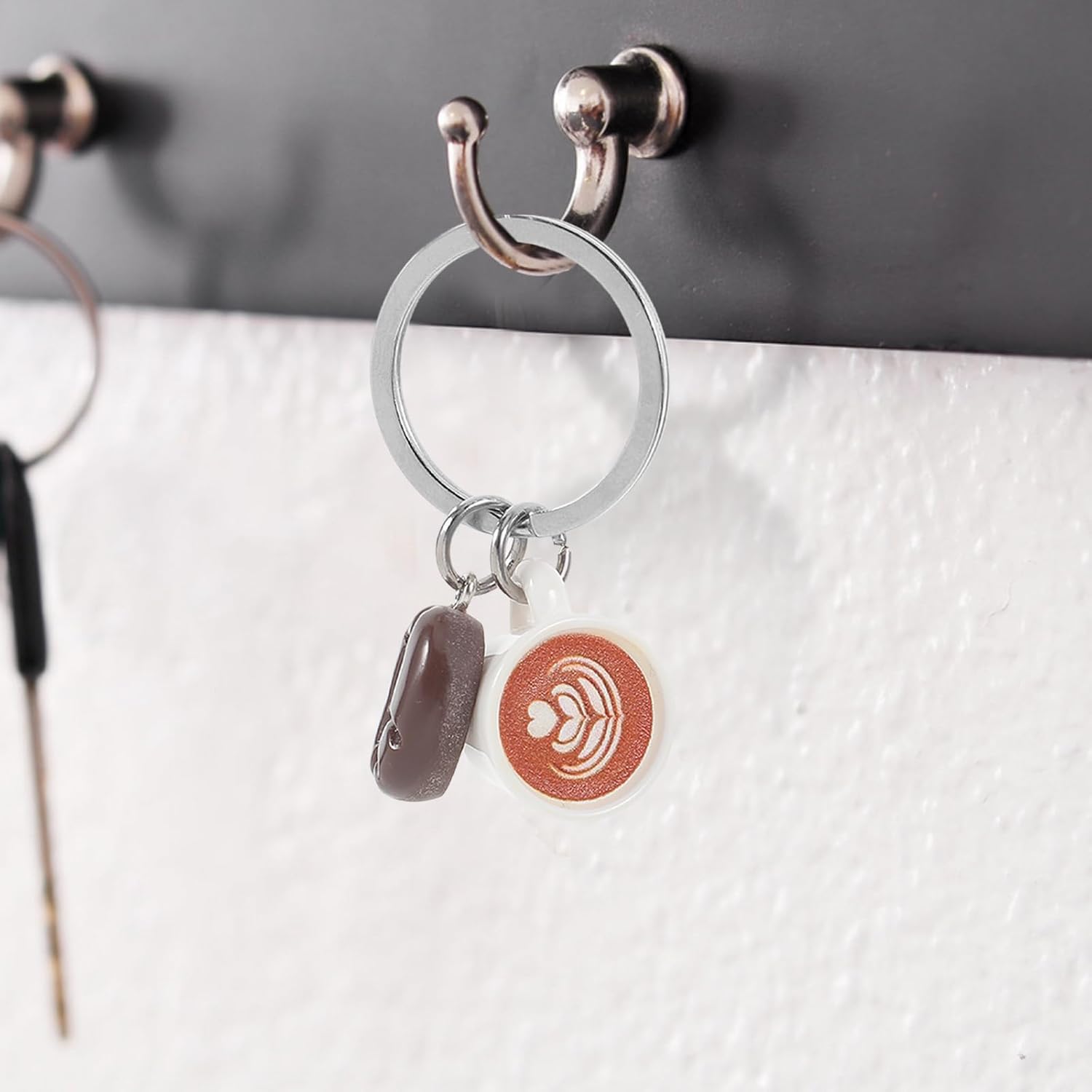PRETYZOOM Coffee Keychain Creative Keyring Bag Pendant Keychains Purse Charm Coffee Theme Keyring Cup - Image 6