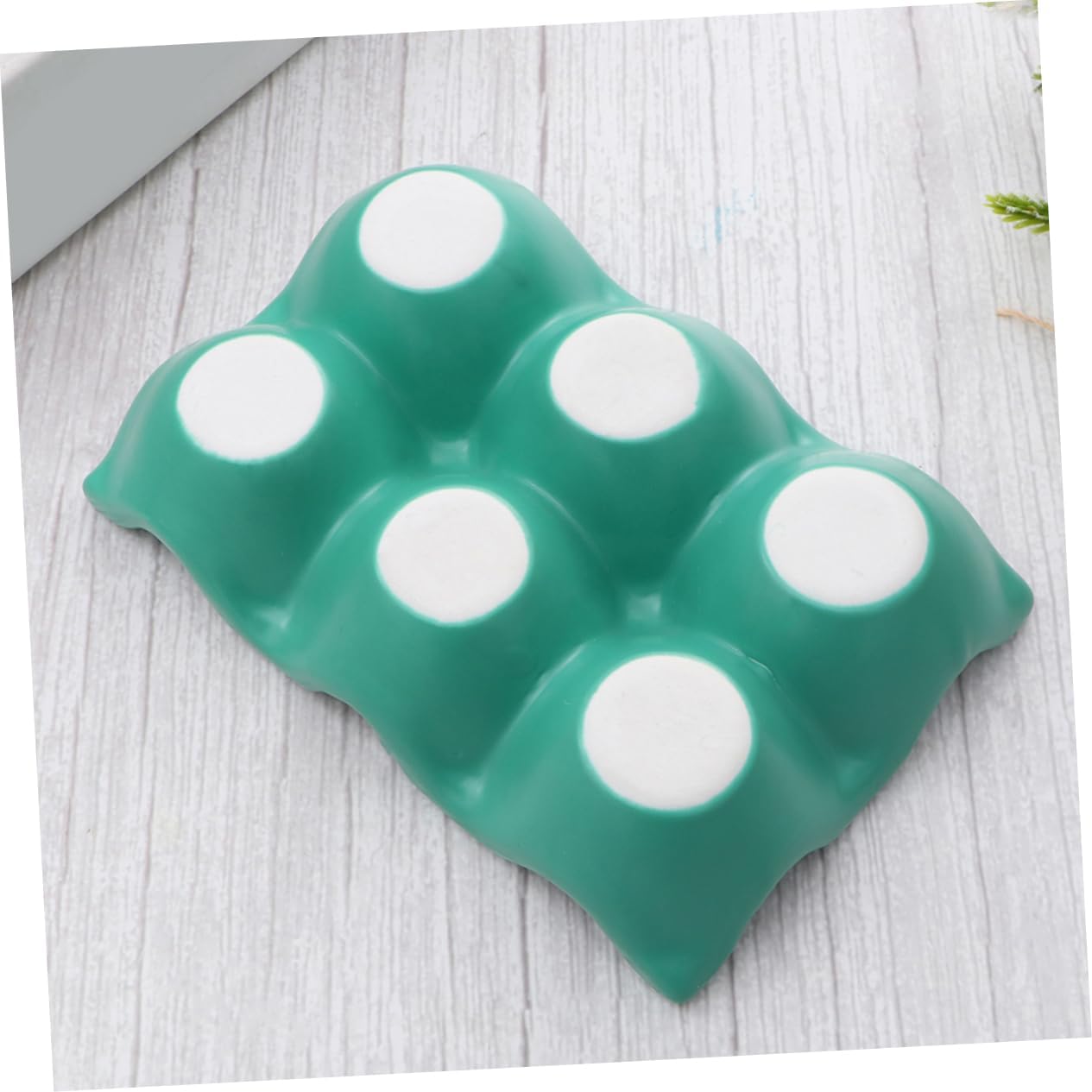 3pcs Ceramic Egg Tray Slots Egg Holder for Refrigerator Countertop Stackable Storage Rack Non-slip Base Minimalist Home Kitchenware