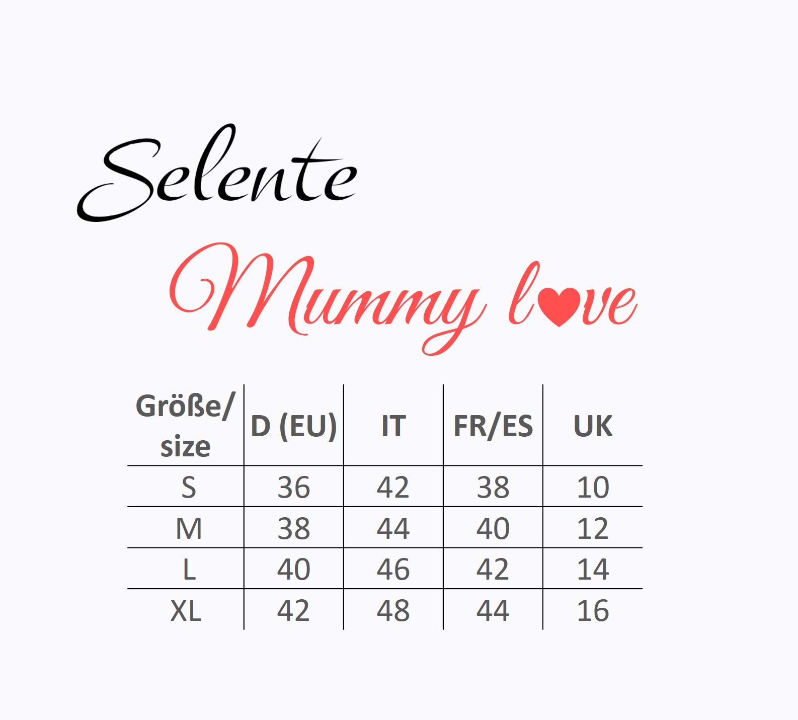 Selente Mummy Love Sweat à Capuche/Veste/t-Shirt à Manche Longues Grossesse/maternité en 100% Coton. Fabriqué dans l'UE.