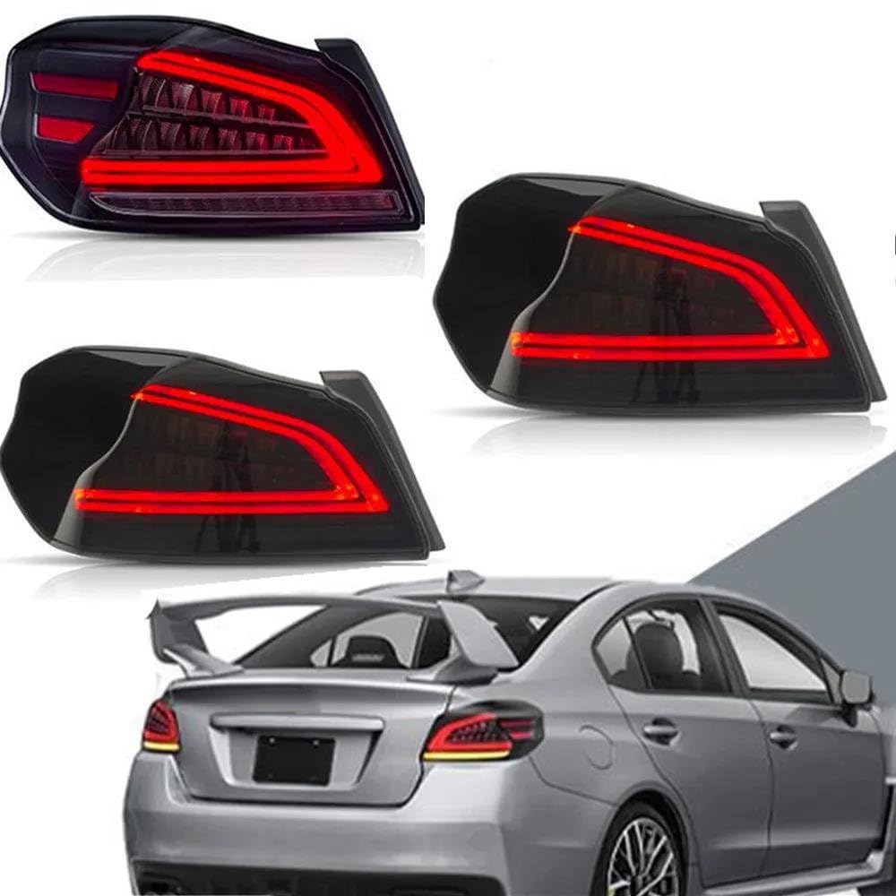 Genérico Piloto Trasero Luz Trasera Led Para Subaru Para WRX 2014-2021 LED Coche Parada Freno Antiniebla Señal Giro Inversa Lámpara Traseras Indicador