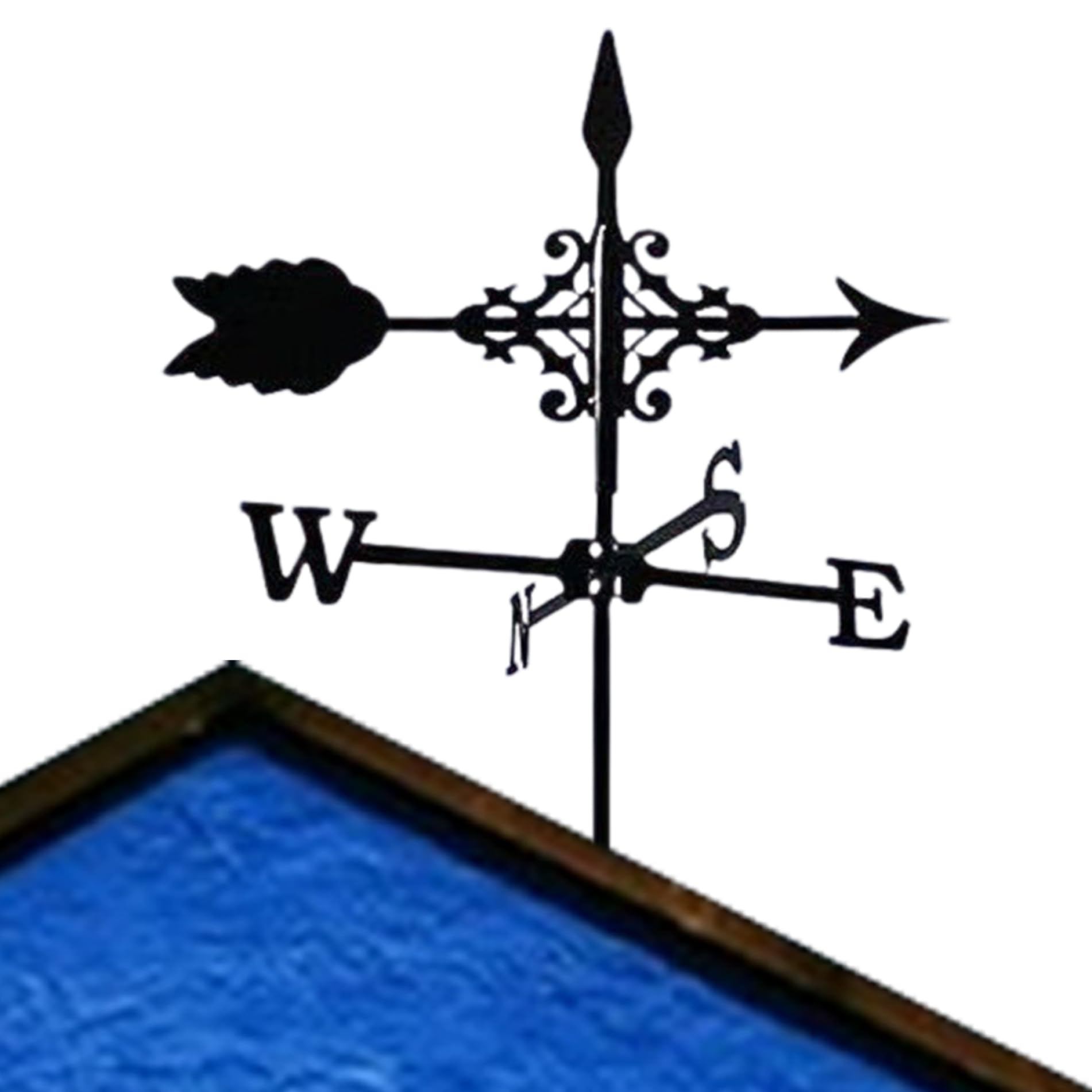 Generisch Wetterfahne für den Garten Wetterfahnen aus Metall Windrichtungsanzeiger mit Pfeilverzierung Wetterfahnen Dachmontage für Hof Garten Hofdekorationen Wetterfahnen für Schuppen Wind