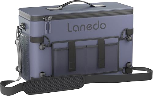 Lanedo 34-Can Soft-Sided Cooler - Collapsible, Leak-Proof, Use as a Beach Cooler, Soft Ice Bag, Ice Chest, or Travel Cooler for Food Shopping,