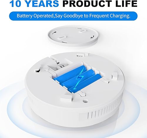 Miniatura 5 de Detector de gas natural a prueba de explosiones, alerta de fugas de gas CH4propano ultra sensible con sirena de 85 dB y luz estroboscópica, batería