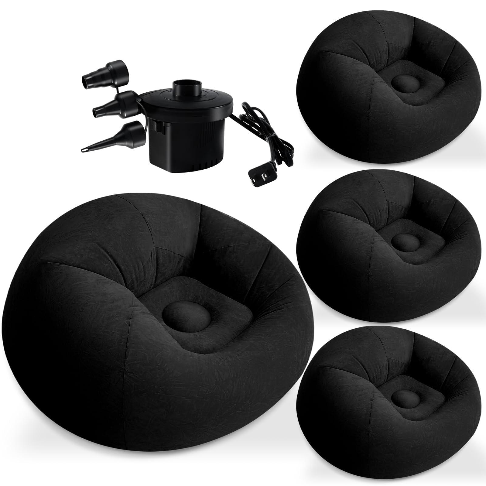Photo 1 of Sel Natural 2Piece Inflatable Bean Bag Chairs