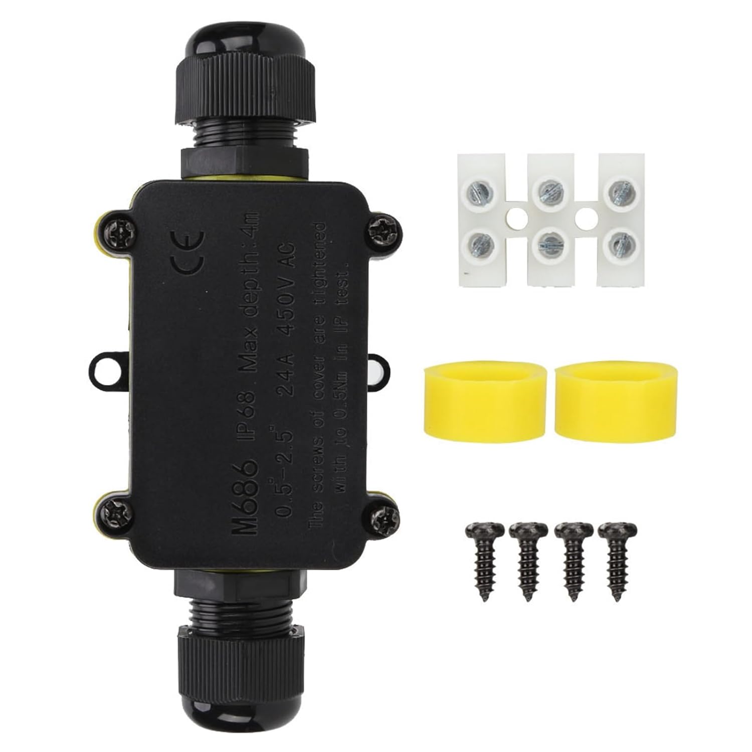 Plastic Junction Box M686 Two Position Cable Connector Junction Box IP68 for LED Street Light Grade with Function BoxTerminal BoxCable Connector BoxElectrical