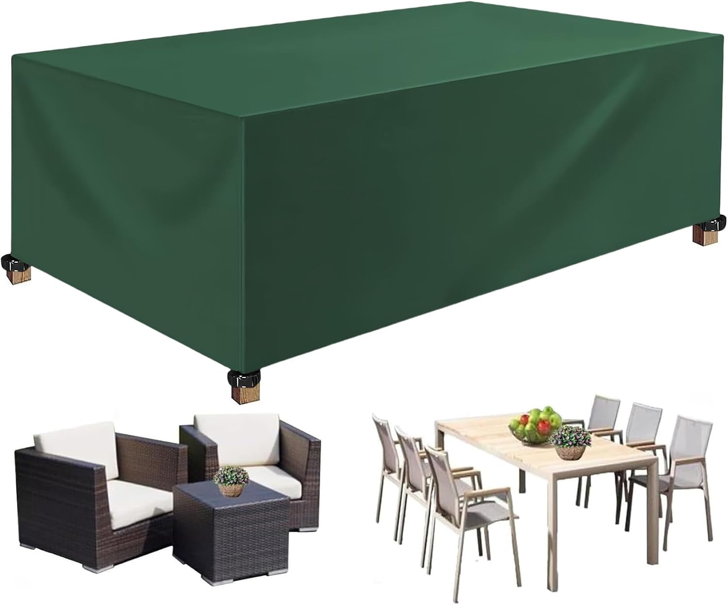 雨よけ 防水シート 保護カバー 200 x 100 x 55 cm パティオテーブルカバー 防水家具カバー, 防水 雨雪 防風 耐紫