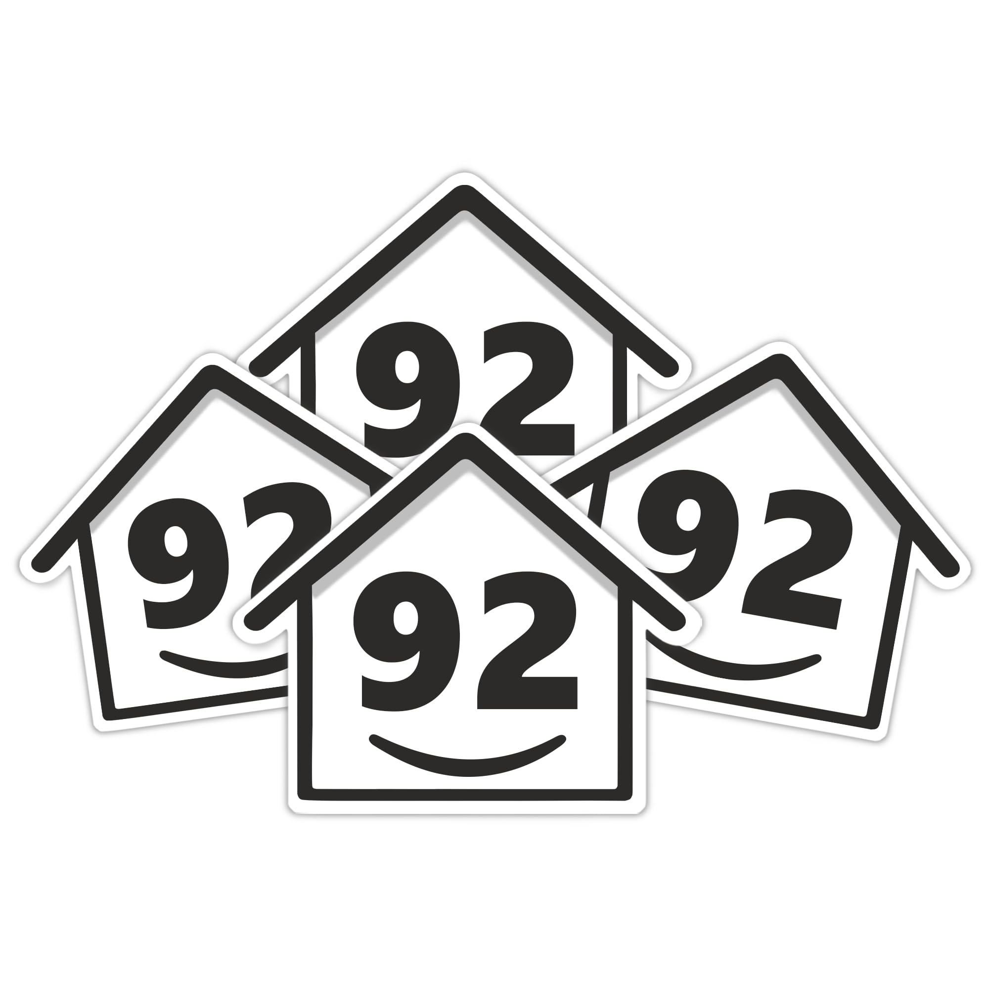 4 x Bin Numbers for Wheelie Bins, 1-99, 15cm ‘Happy House’ Design Dustbin Stickers, Easy Application Stick On Number Stickers - Weatherproof Self Adhesive Vinyl, Black (11) — view 18