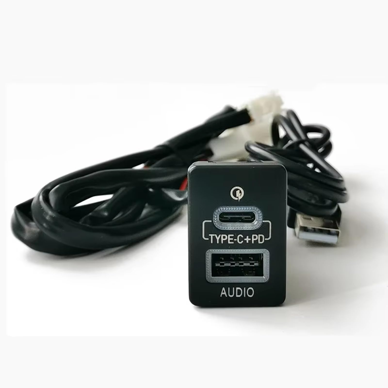Aux USB carga Módulo Consola USB Compatible Con Toyota Para Camry 50 Para Prius 2007-2018 Coche QC3.0 Adaptador Entrada Rápido Para Cargador Toma De Audio
