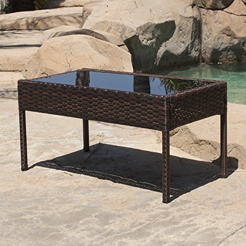 image for BELLEZE 4PC Rattan Sectional Patio Furniture Set with Seat Cushion Out