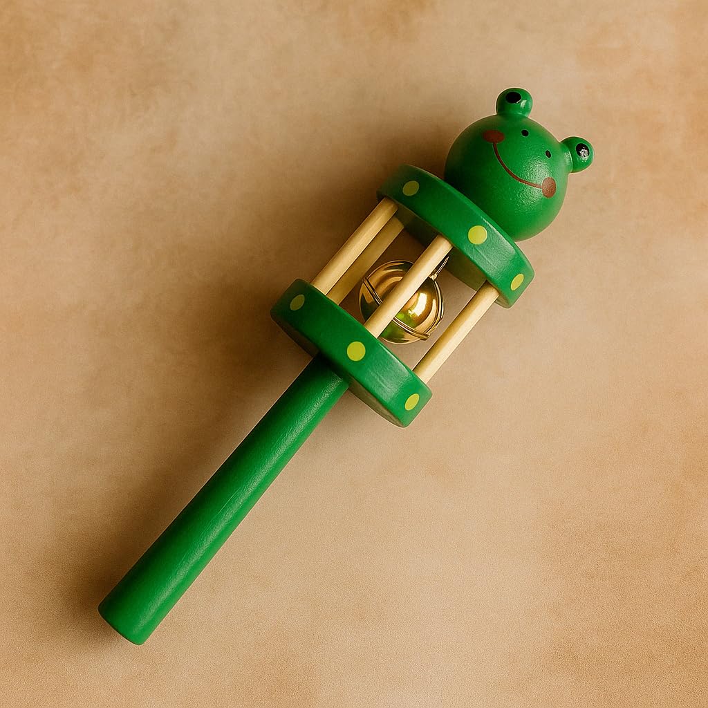 Vemlons Wooden Toy jhunjhuna Wooden Wooden Non Toxic Colourful Rattle Toys for New Born Baby, Musical Infant Toy, / Dugi Dugi Rattle Sweet Cuddle Infant of JhunJhuna 1