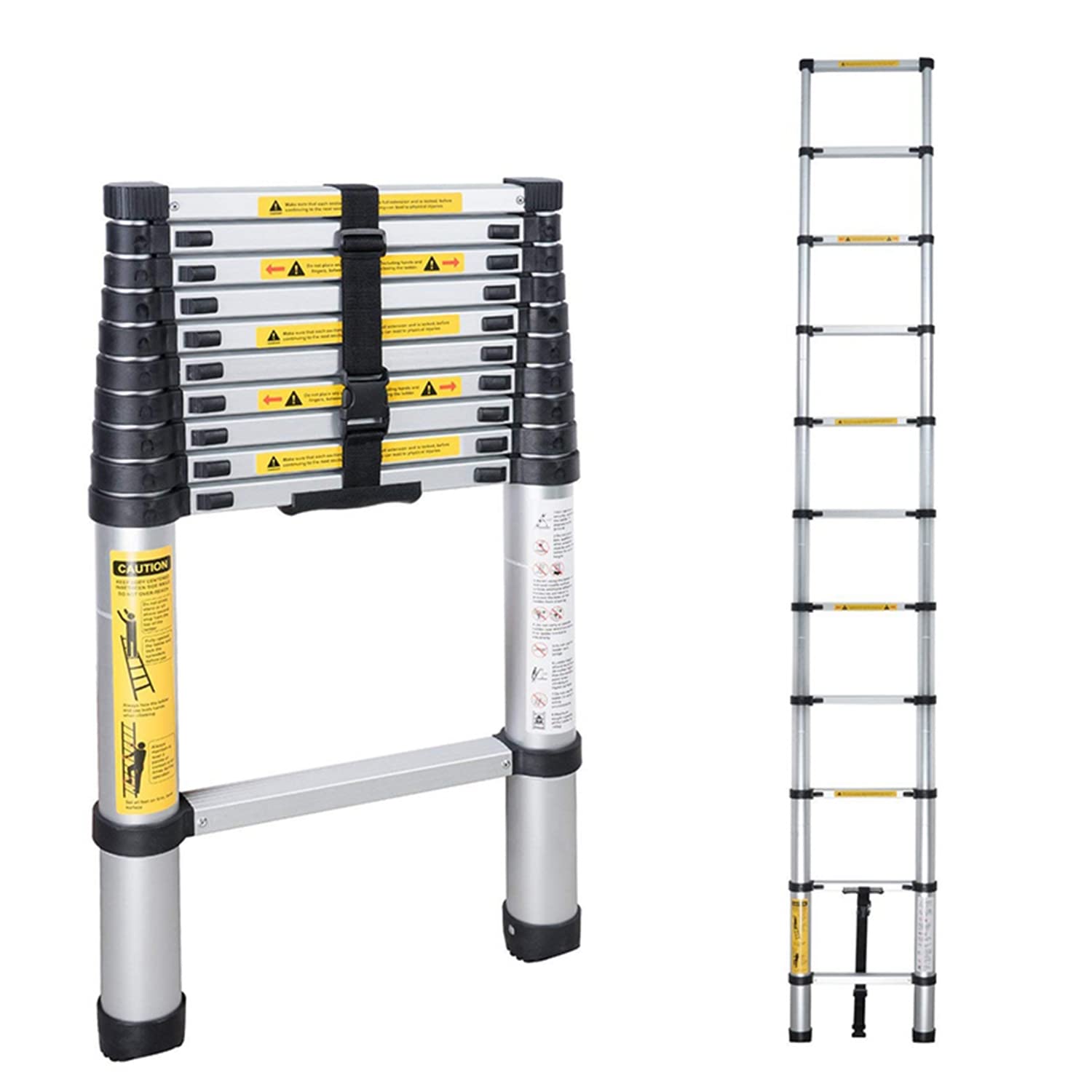Buy Telescopic Loft Ladder 3.2M/10.5FT,Folding Aluminium Telescoping