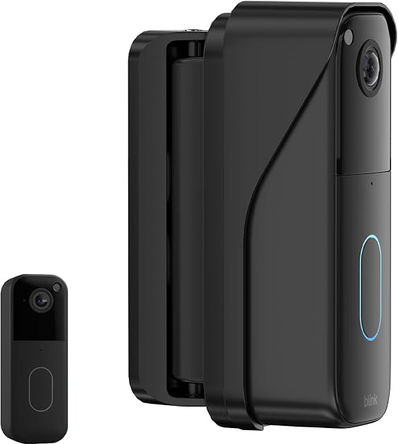 Blink Support de sonnette de porte pour Blink Vidéo Caméra de sonnelle de porte(1st & 2nd Gen), Réglable à l'angle (45 à 140 Degrees), Accessoires de fixation de porte pour la maison, Appartement & Dortoir - noir 1Pack