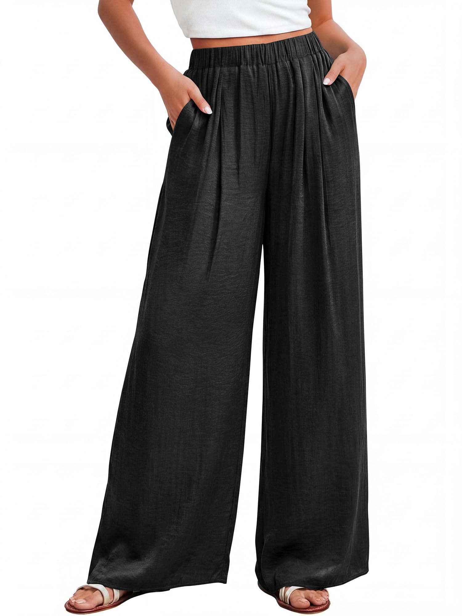 41% Off KIRUNDO Flowy Palazzo Pants for Women