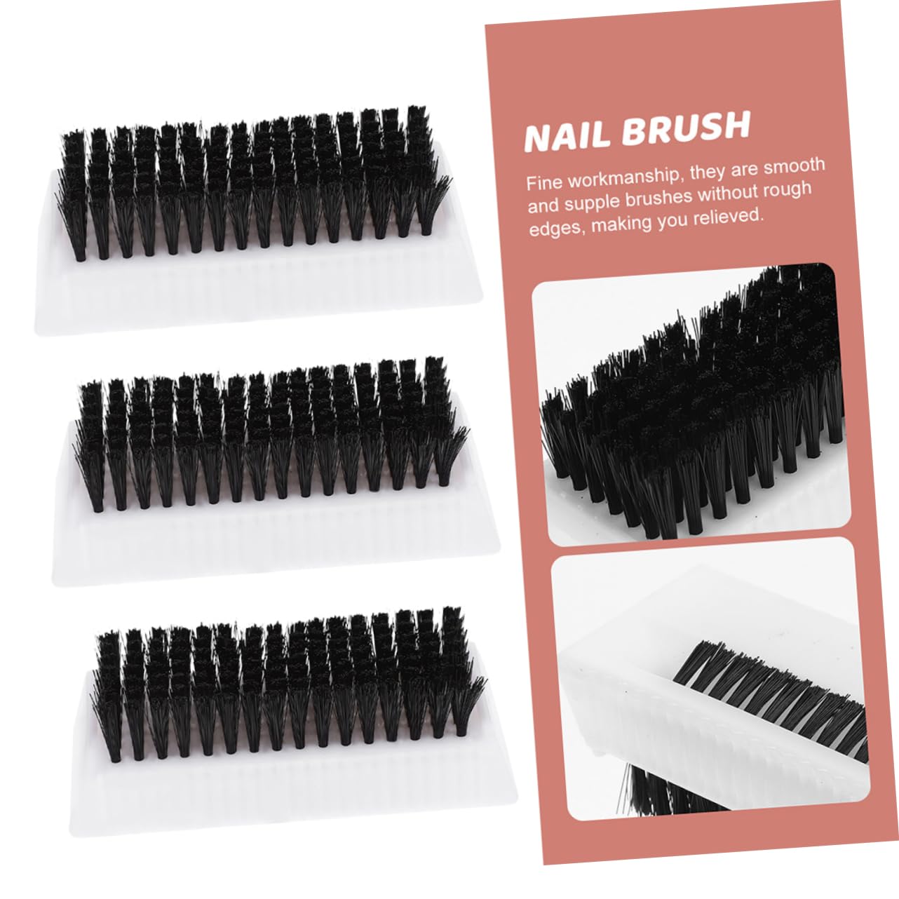 Healvian 3er-set Ergonomische Fingernagelbürste Zum Reinigen Tragbarer Nagelbürste – Basis-haushalts-nagelschrubber Für Den Täglichen Gebrauch 3 Stück * 3