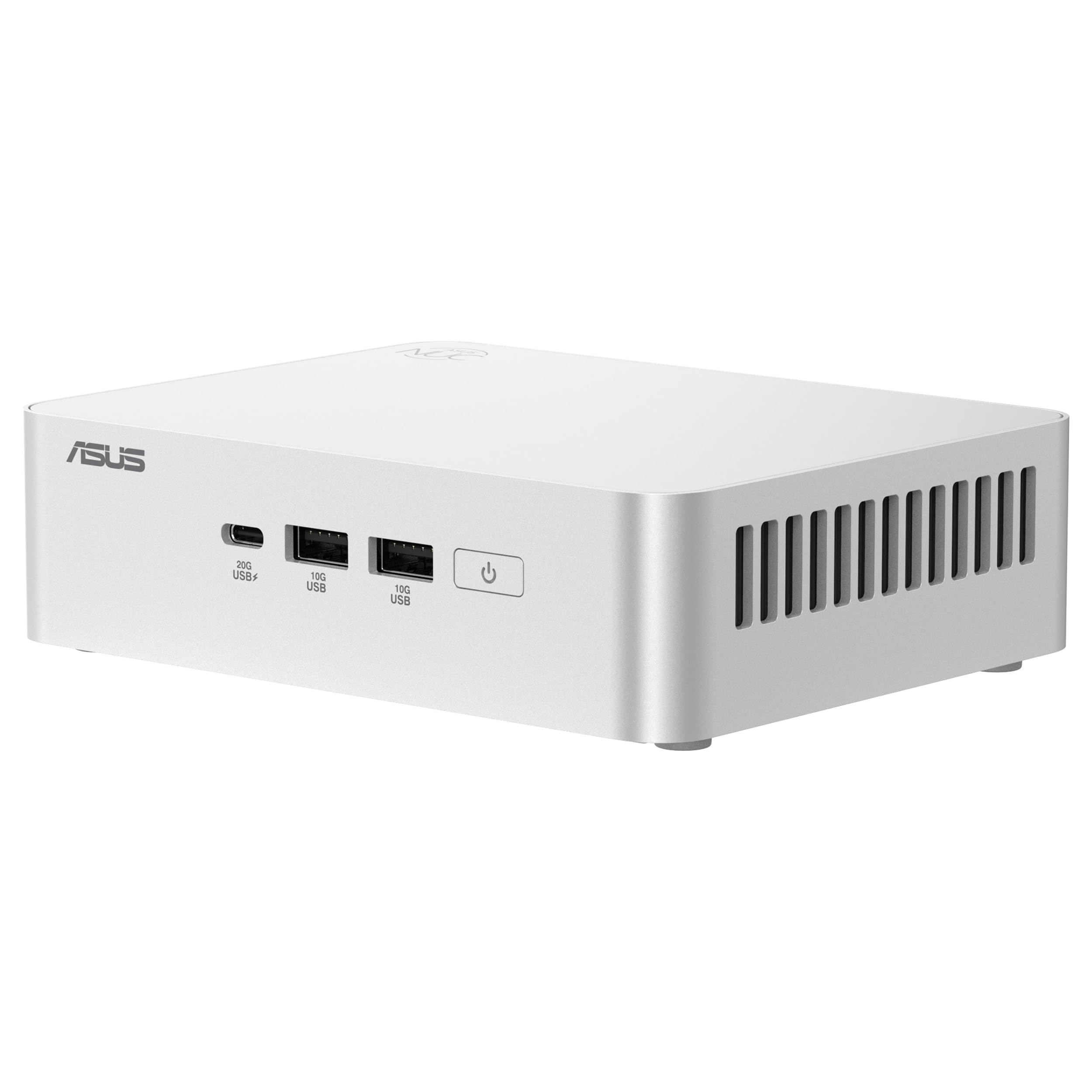 ASUS NUC 15 Pro+ Mini PC, Procesador Intel Core Ultra 5 225H, Intel ARC Graphics, sin Memoria, sin Almacenamiento, sin SO, Cable de alimentación Incluido, Plata | DDR5-6400, tarjeta gráfica integrada, Wi-Fi 7, Bluetooth 5.4, compatible con Windows 11 Pro